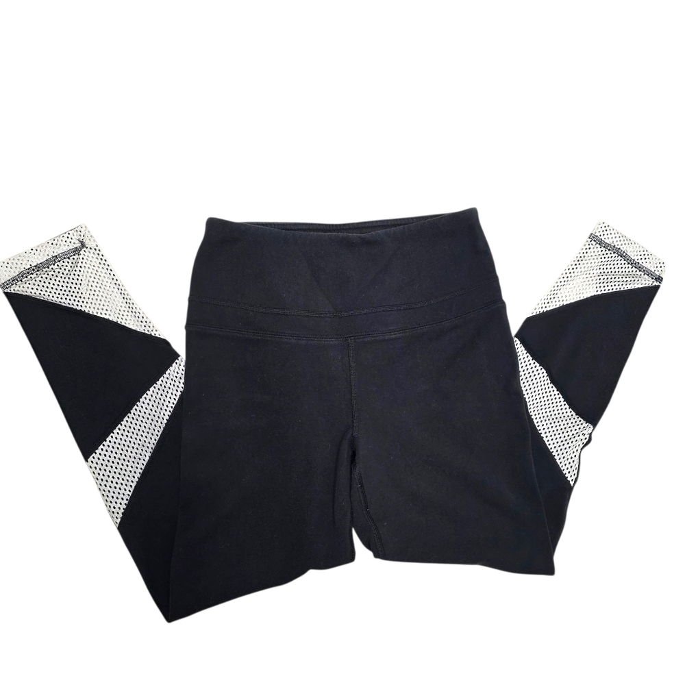 Reebok Black and White Mesh Leggings